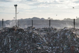 A clothing landfill