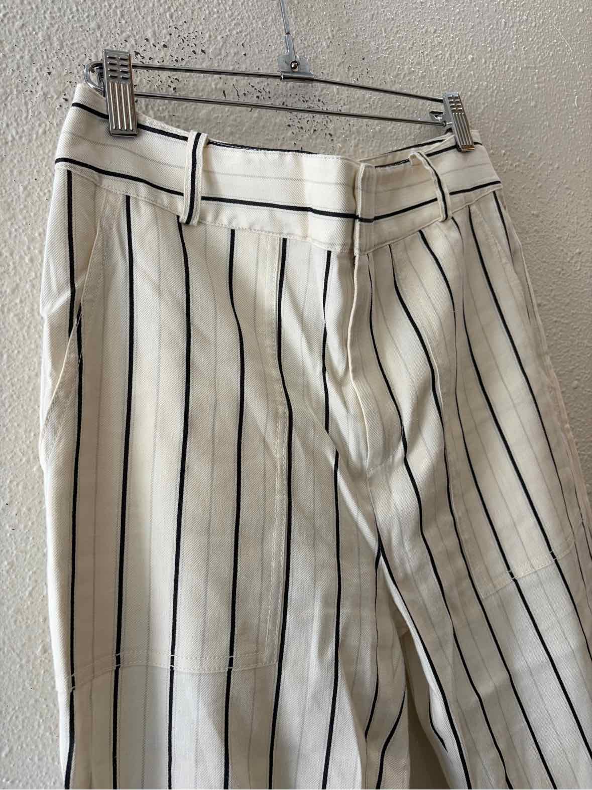 Derek Lam 10 Crosby White Black & Grey Size 6 Pants