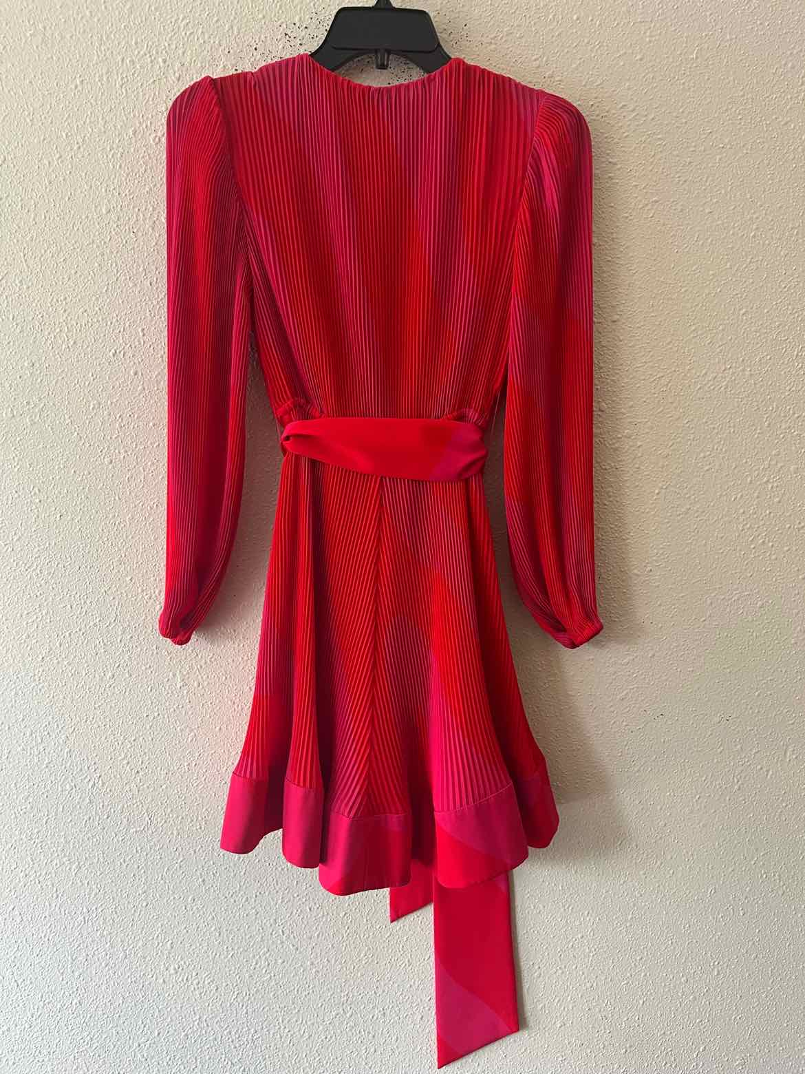 Milly Red and Pink Size 0 Dress