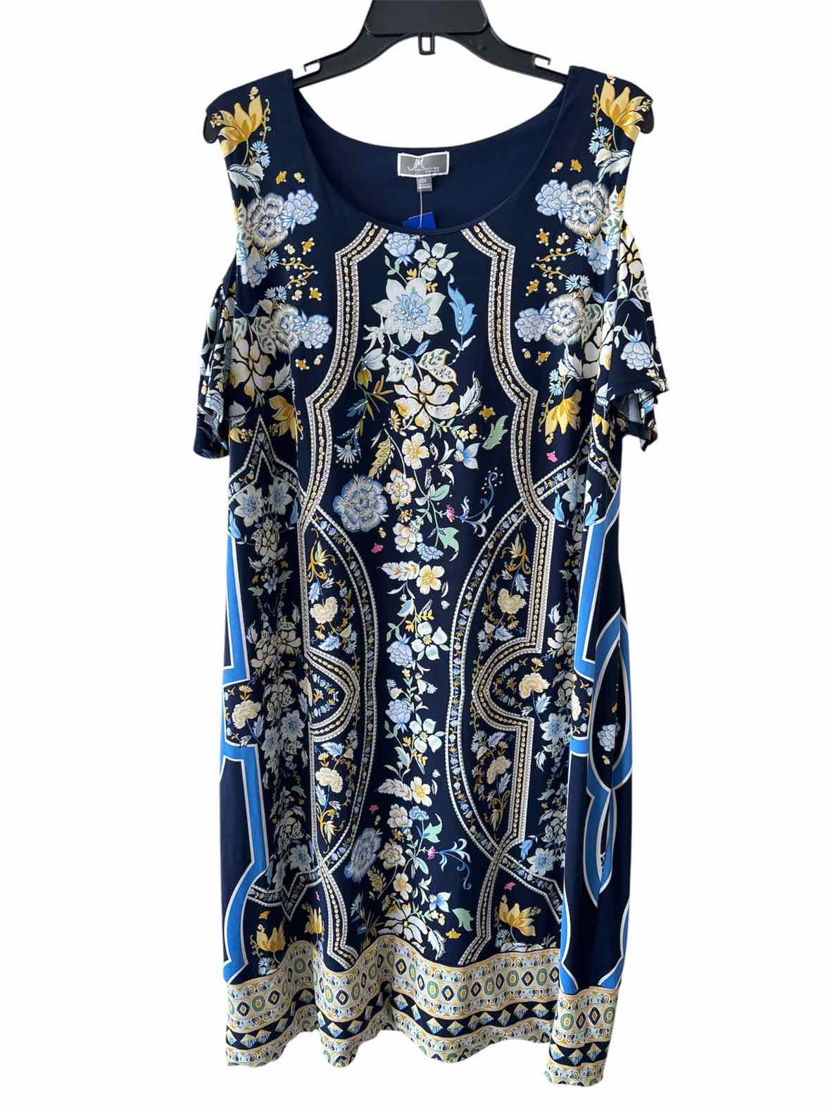 JM collection navy multi Size 2X Dress