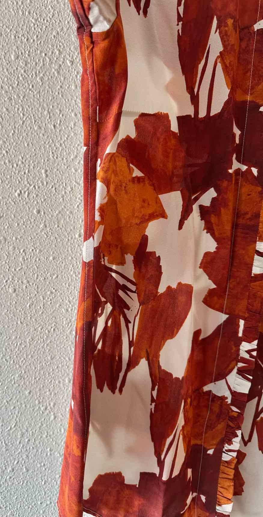 Sara Roka Ivory and Brown Size No Label Shirt