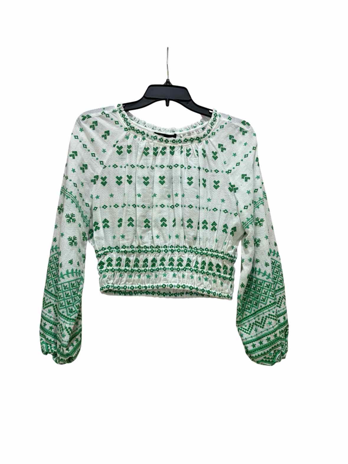 Maje White and Green Size 1 Shirt