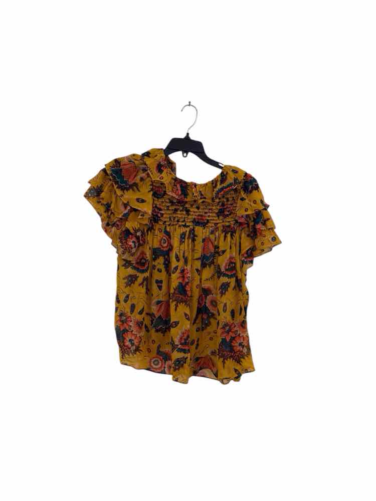 ULLA JOHNSON Mustard multi Size 0 Blouse