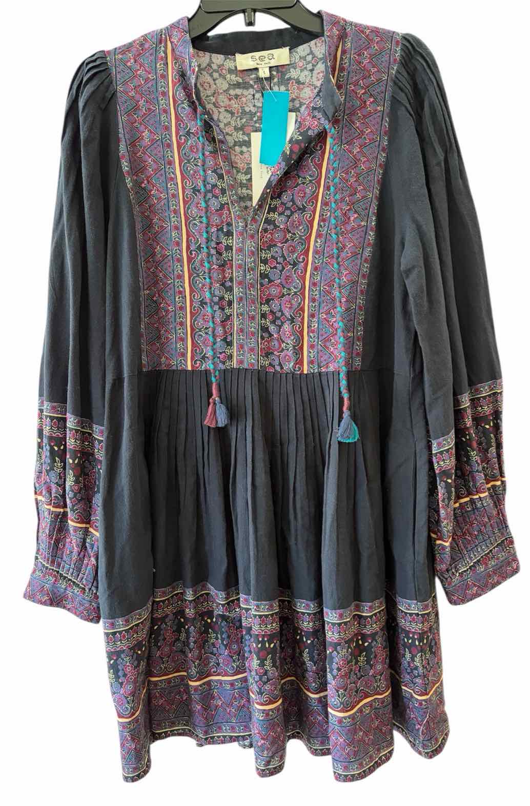 sea navy multi Size S Dress