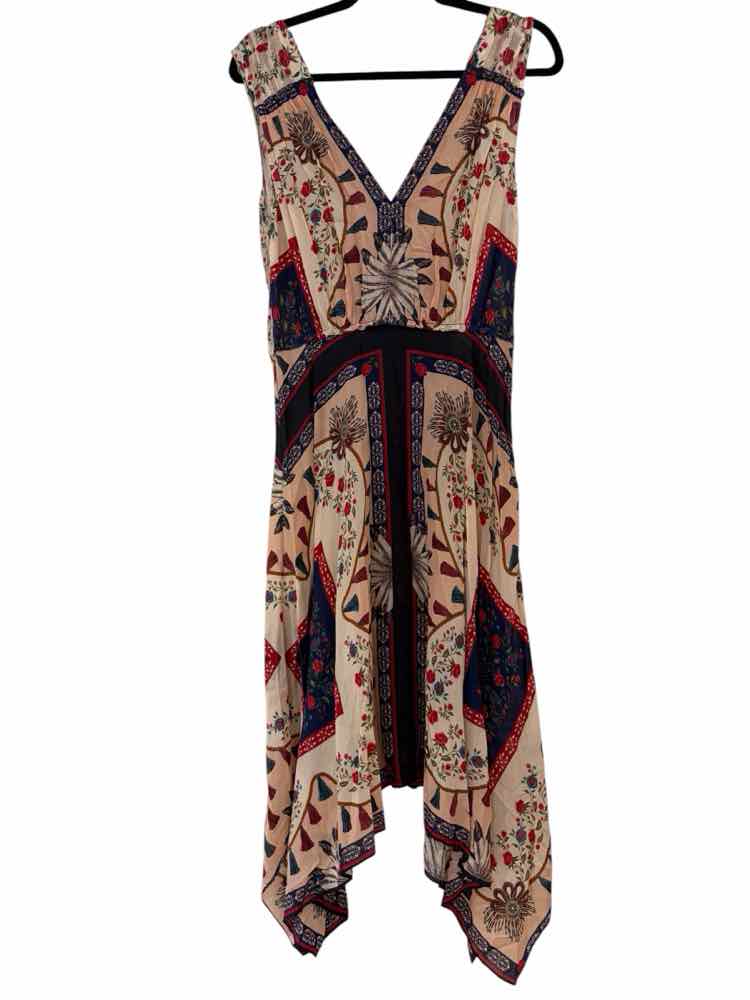 Sandro beige and multi Size 38 Dress