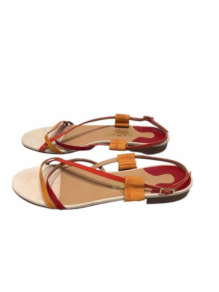 Salvatore Ferragamo Red and Orange Size 7 1/2 Shoes