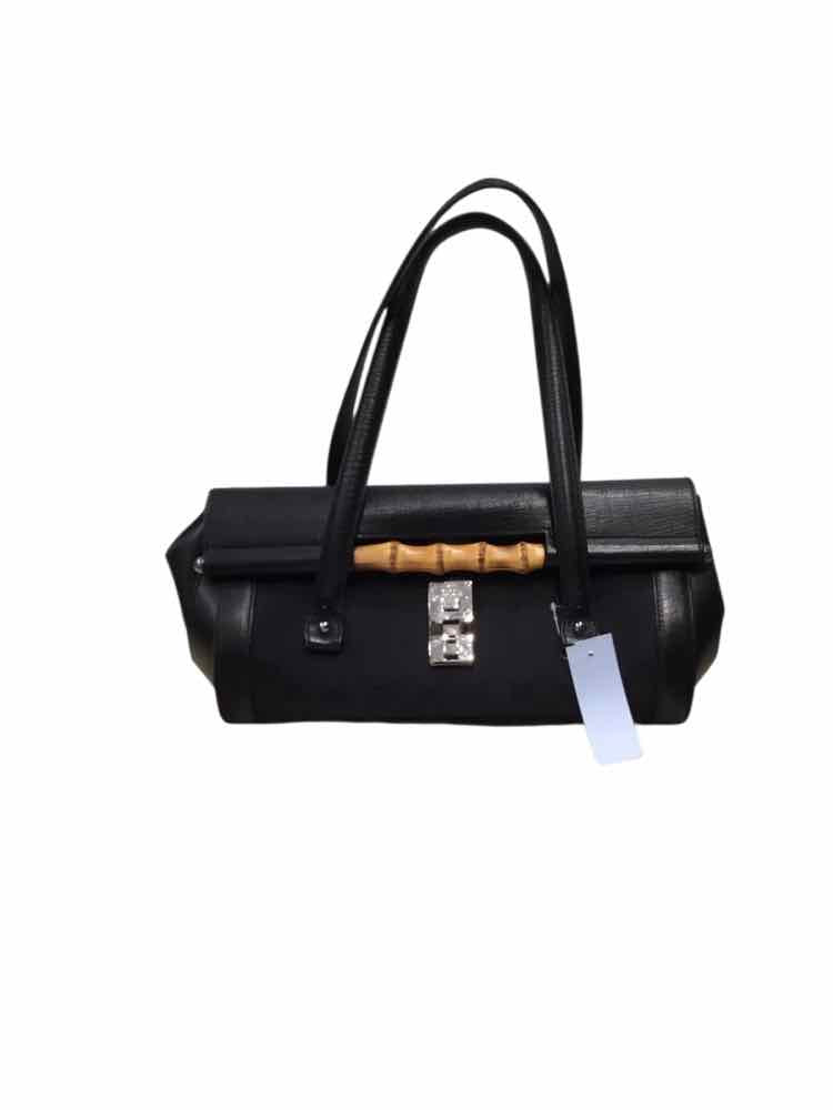 Gucci GG Canvas Bamboo Bullet Black Handbag
