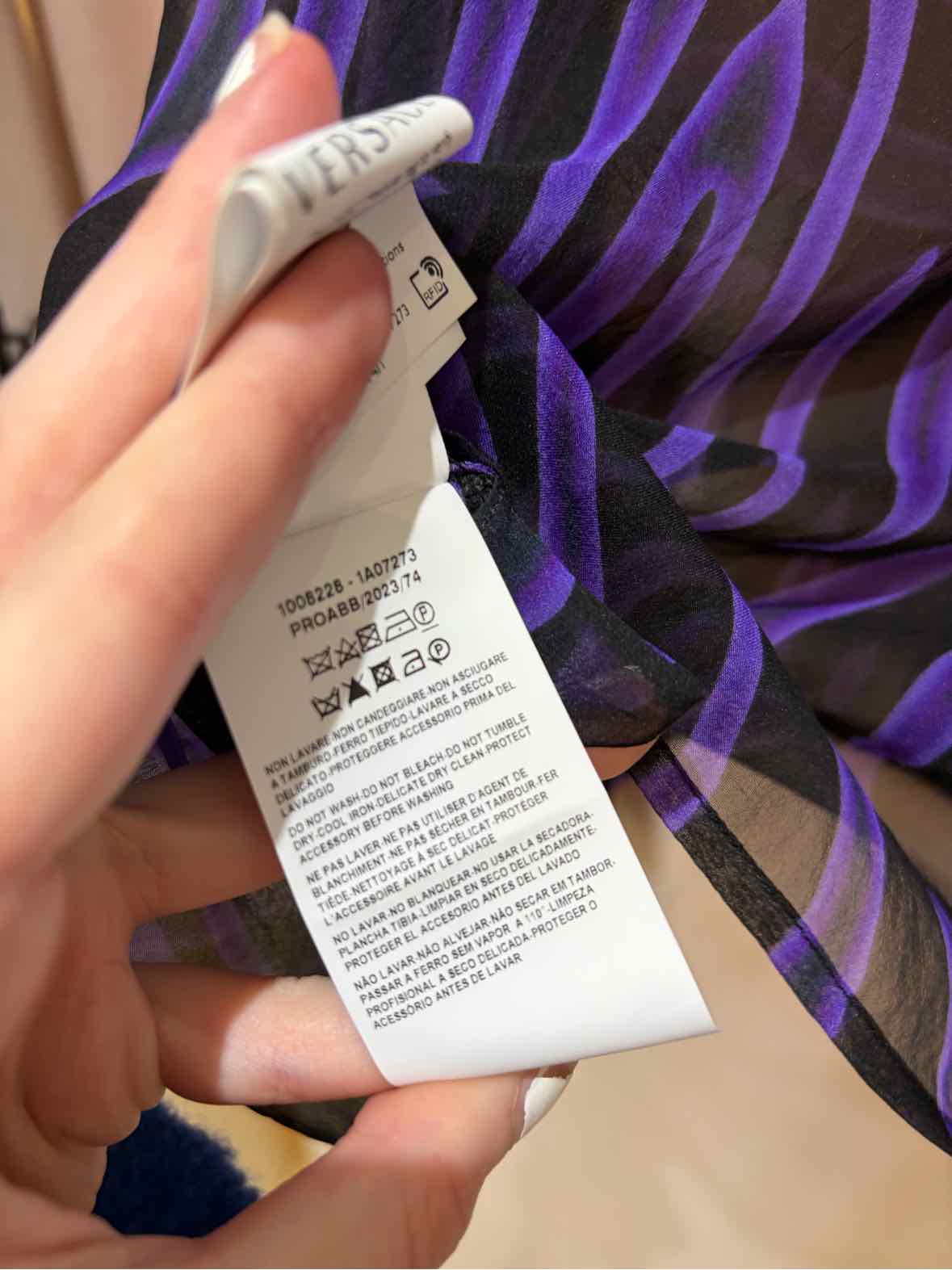 Versace Black and purple Size 40 Shirt