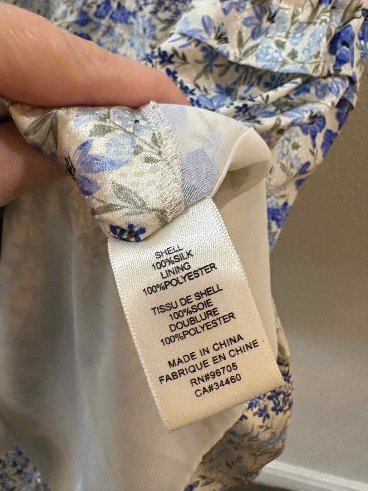 Rebecca Taylor White and Blue Size 12 Dress