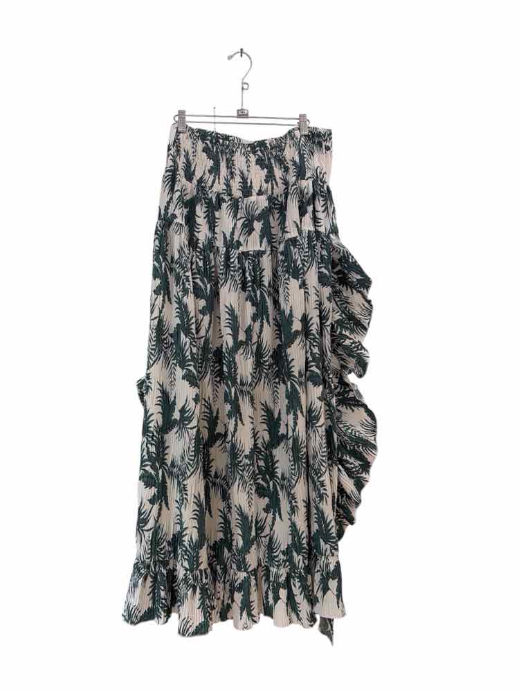 Muche et Muche White and Green Size One Size Skirt