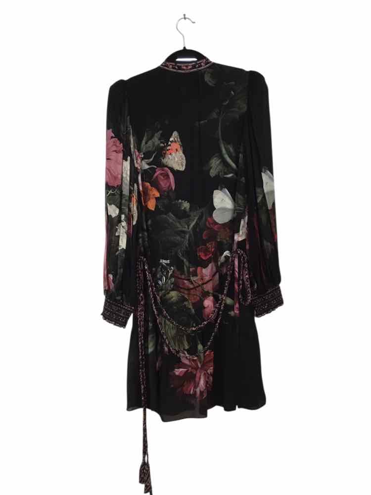 alice + olivia black and multi Size 8 Dress