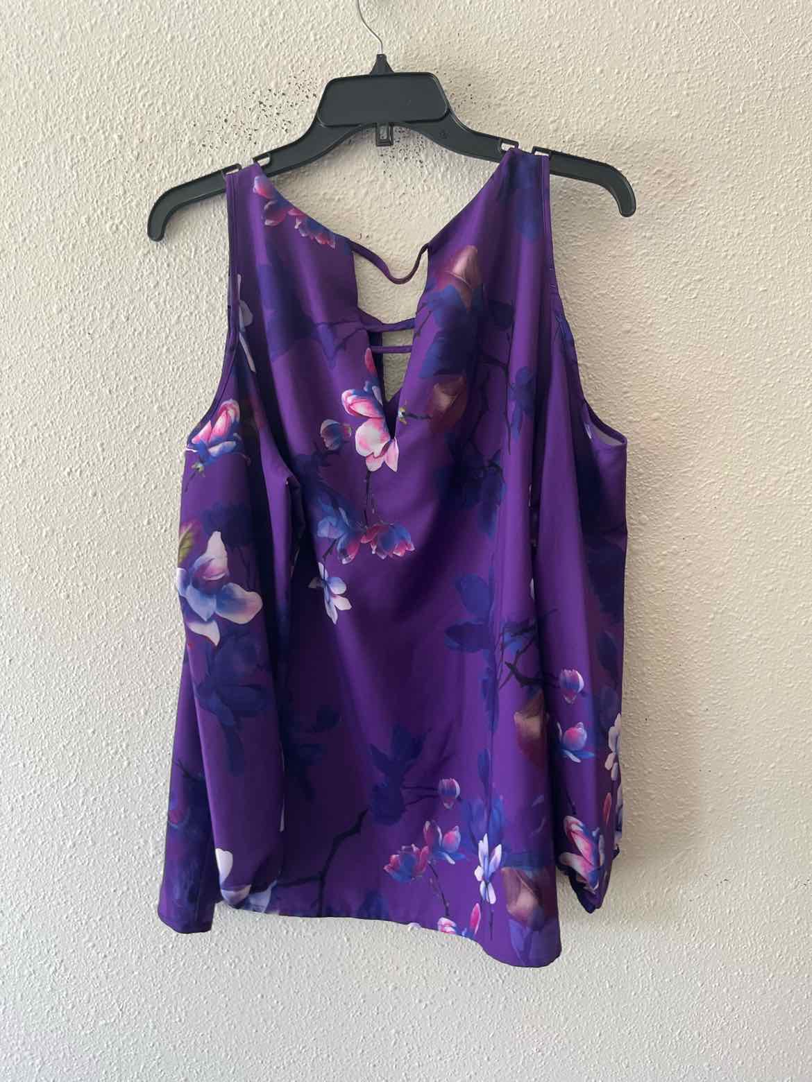 Peter Nygard Purple Multi Size 16 Shirt