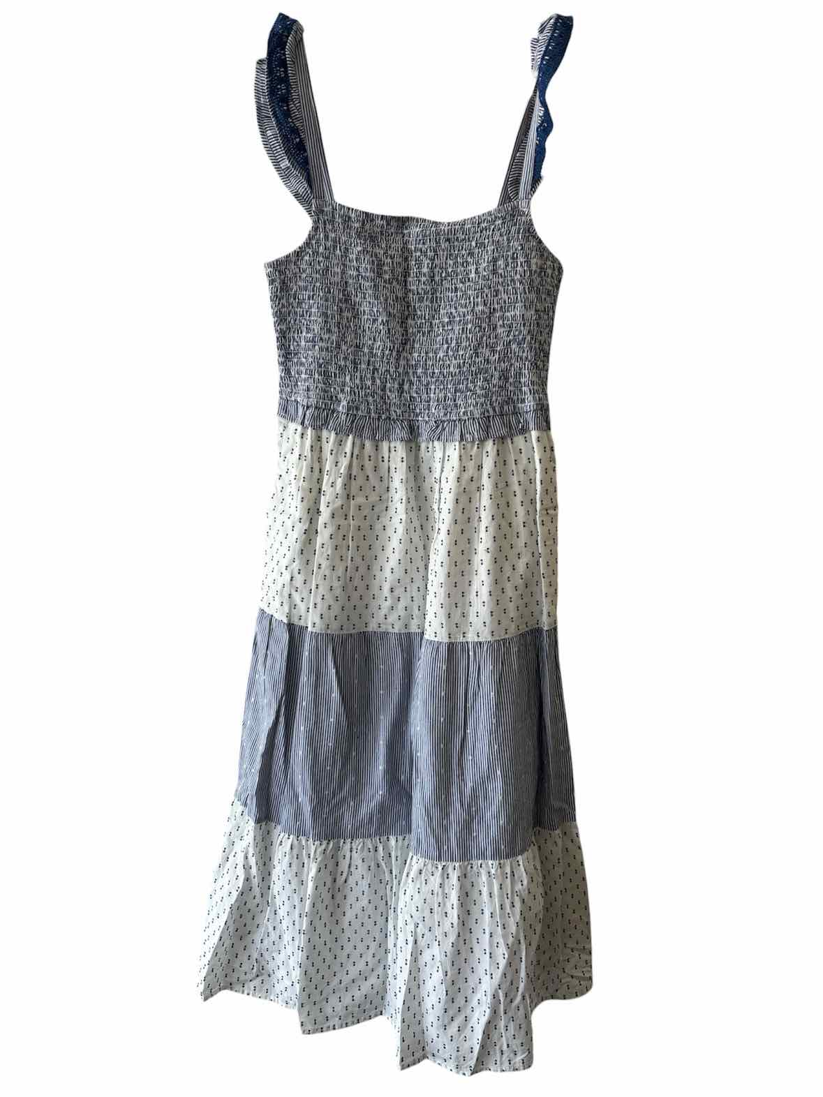 J Crew Factory Blue and White Size No Label Dress