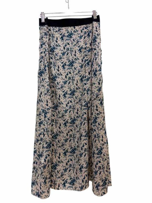 Victoria Beckham White and Blue Size 6 Skirt