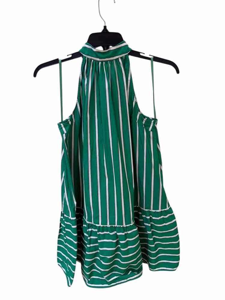 STAUD Green and White Size XS Dress
