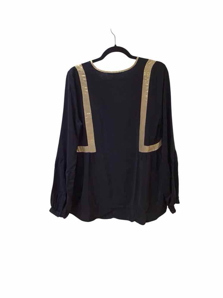 Amanda Uprichard Black and Gold Size L Shirt