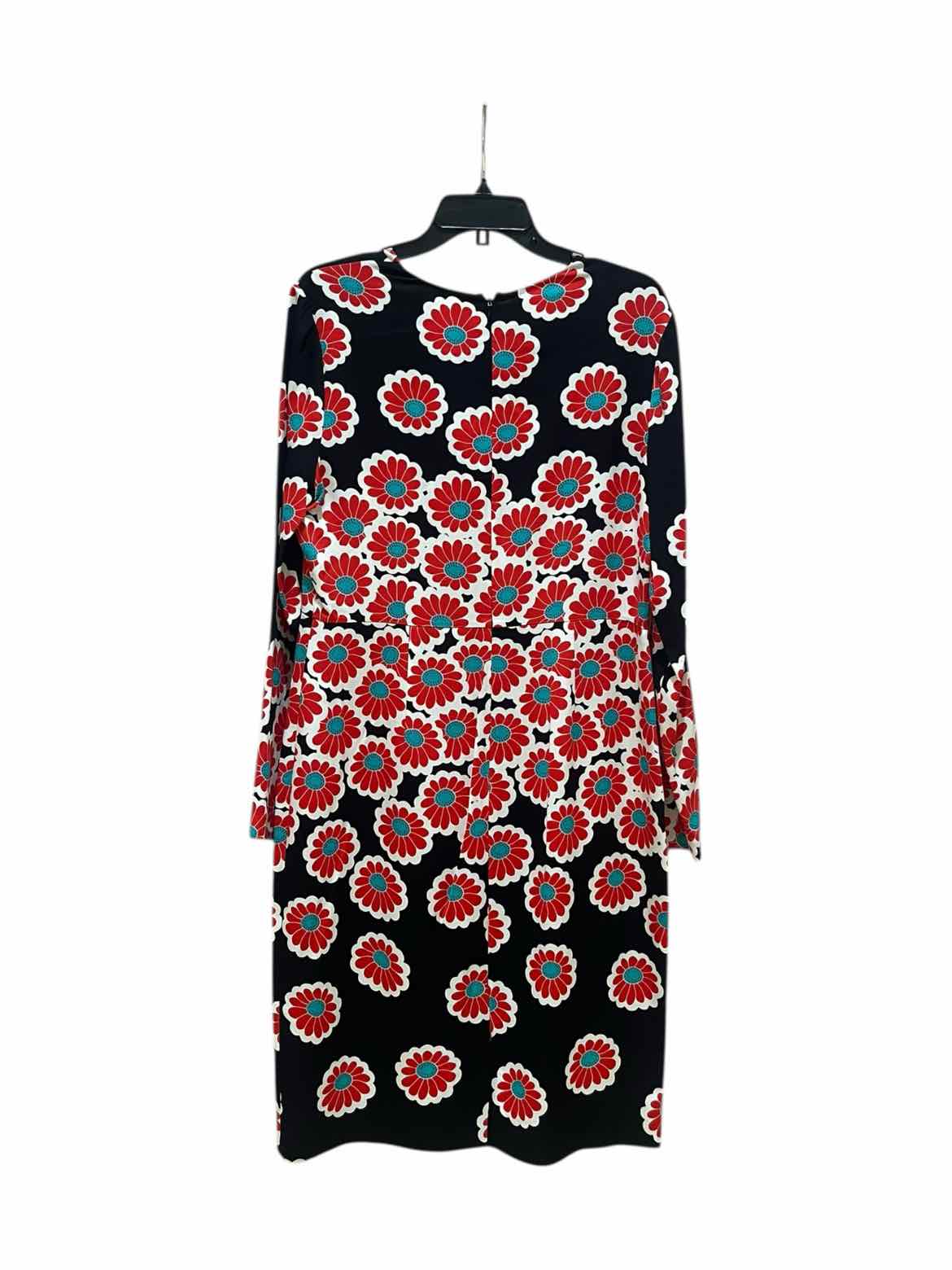 diane von furstenberg black and red multi Size 14 Dress