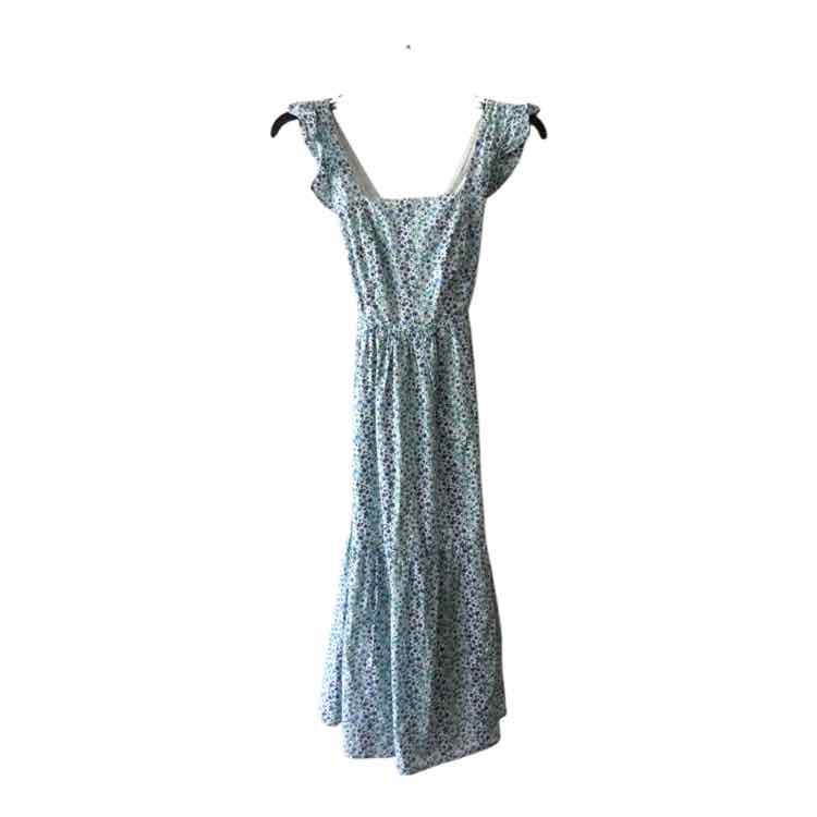J Crew Factory White and Blue Size 2 Dress