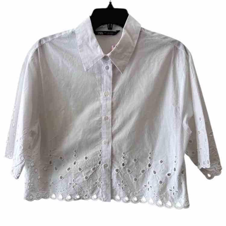 Zara White Size L Shirt
