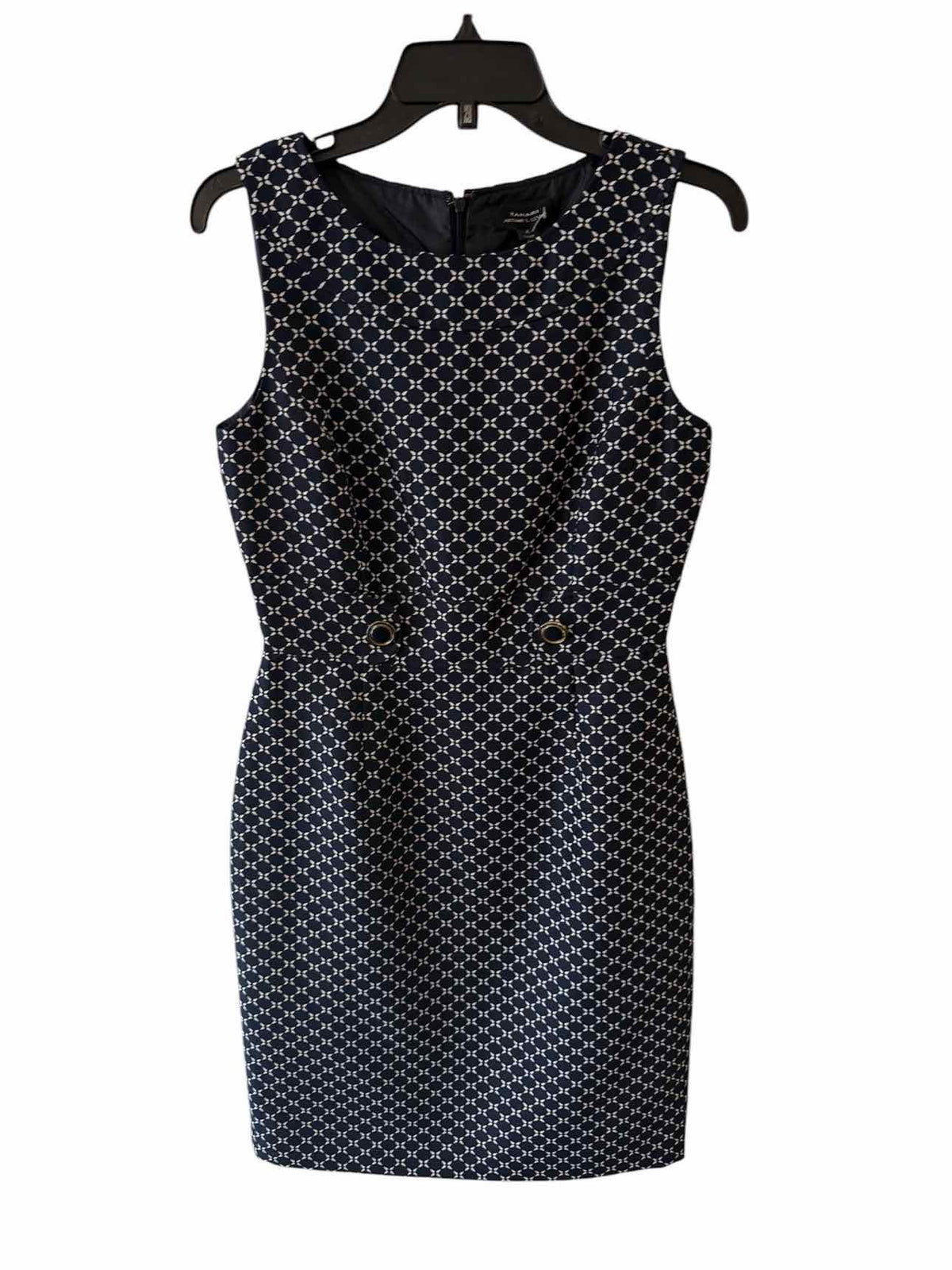 Tahari Arthur Levine blue & ivory Size 4 Dress