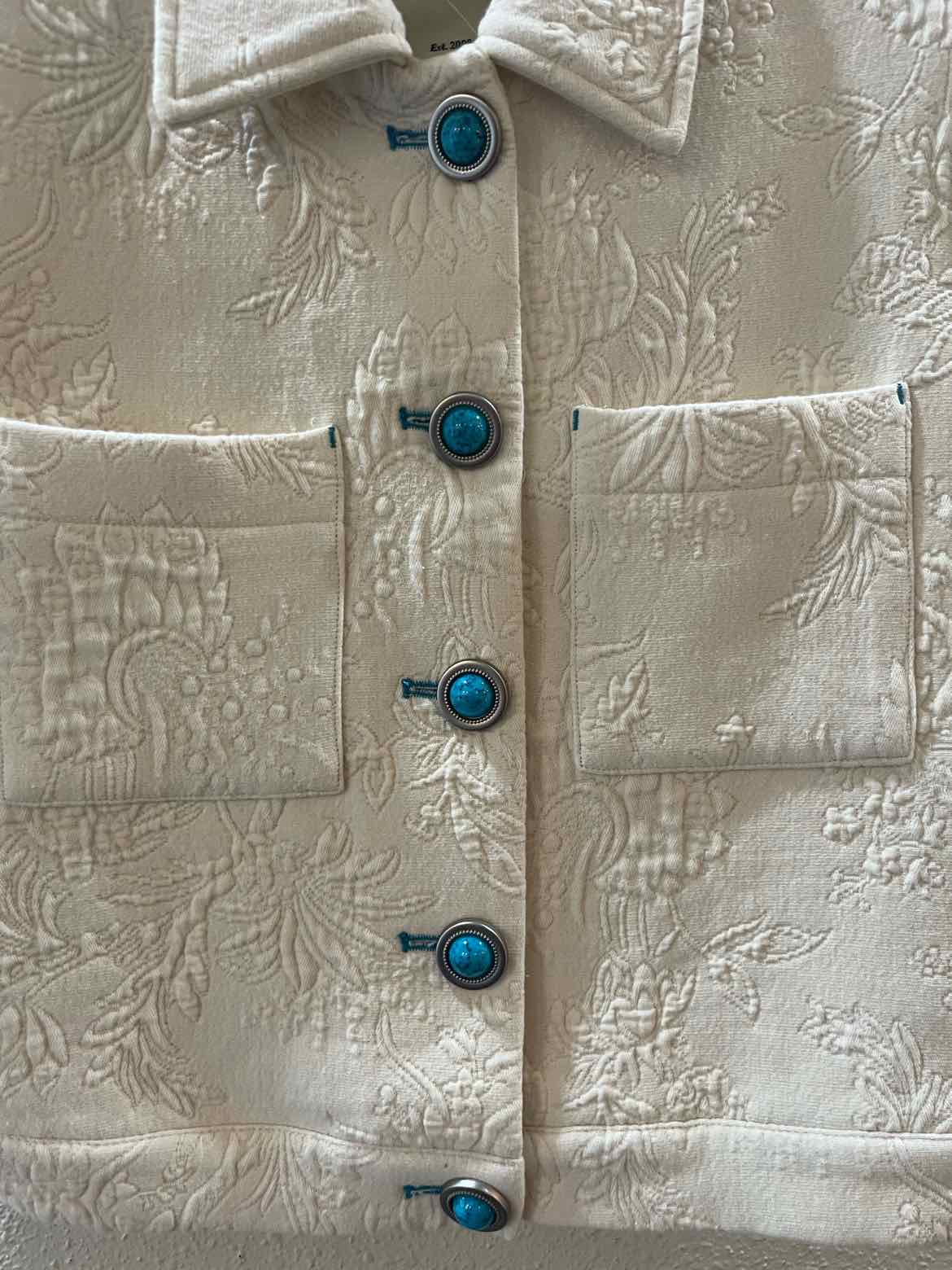 lagence Cream and Blue Size 2 Shirt