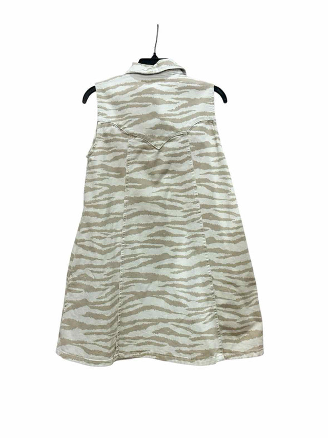 Ganni Nude and White Size 34 Dress