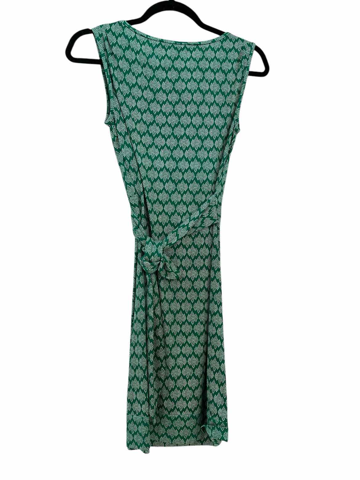 diane von furstenberg Green and White Size 0 Dress