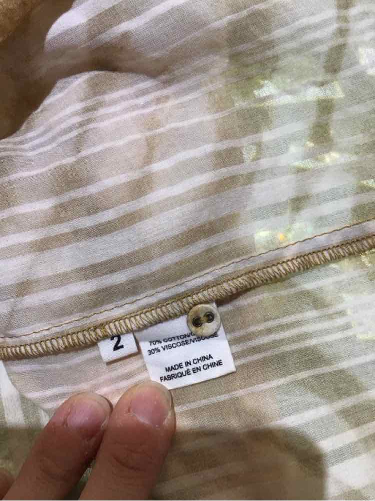 ULLA JOHNSON Burnt Yellow Multi Size 2 Shirt