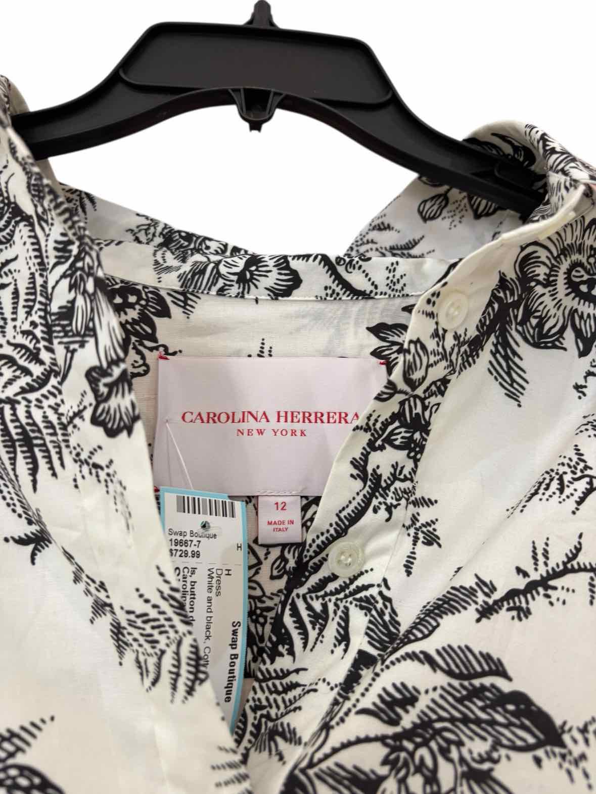 Carolina Herrera White and black Size 12 Dress