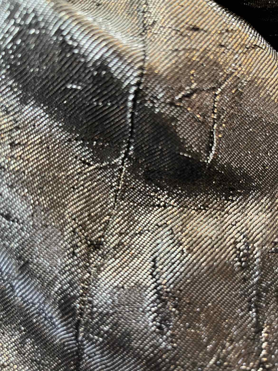 Zara Metallic Gunmetal Size L Skort