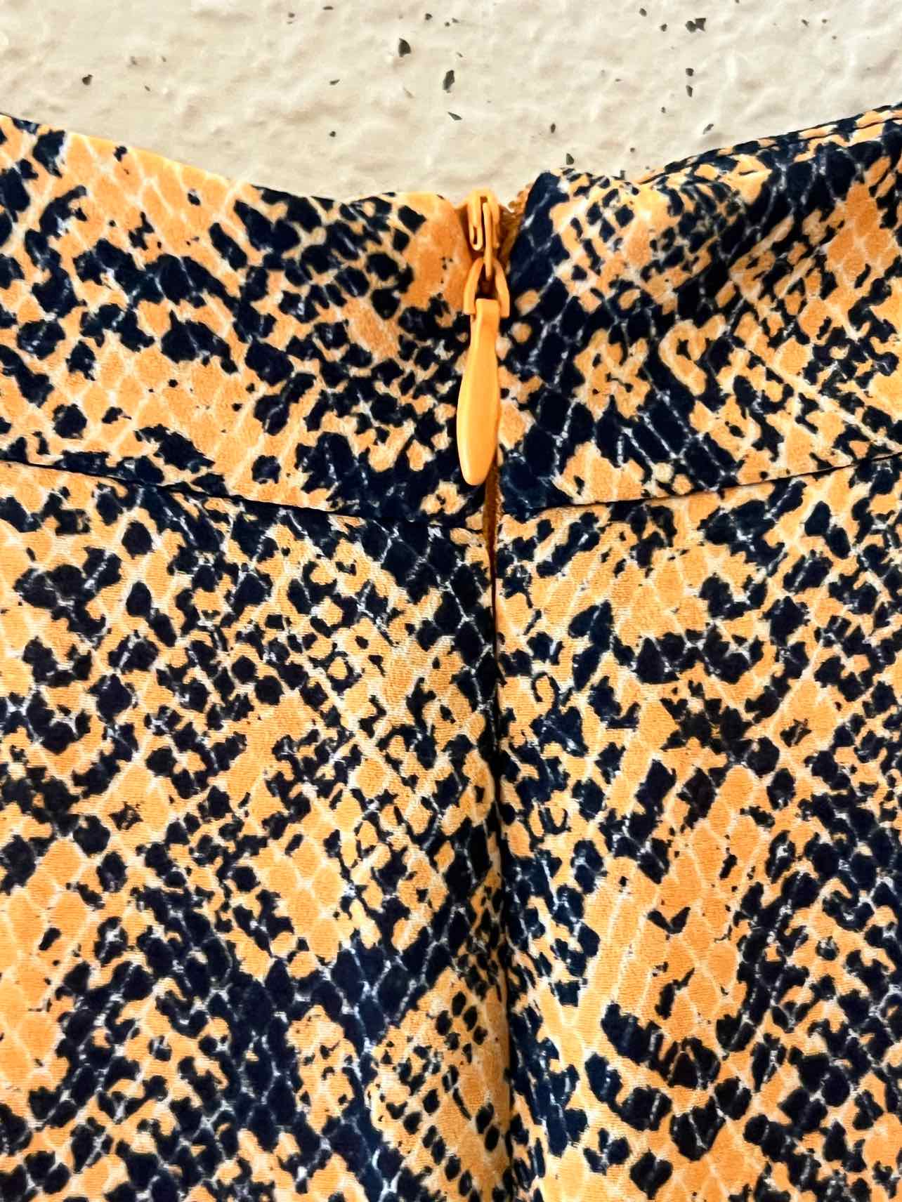 BCBGMax Azria Orange and Navy Size 0 Skirt