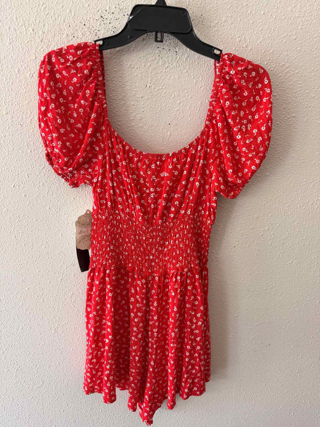 Altar'd State Red and white Size L Romper