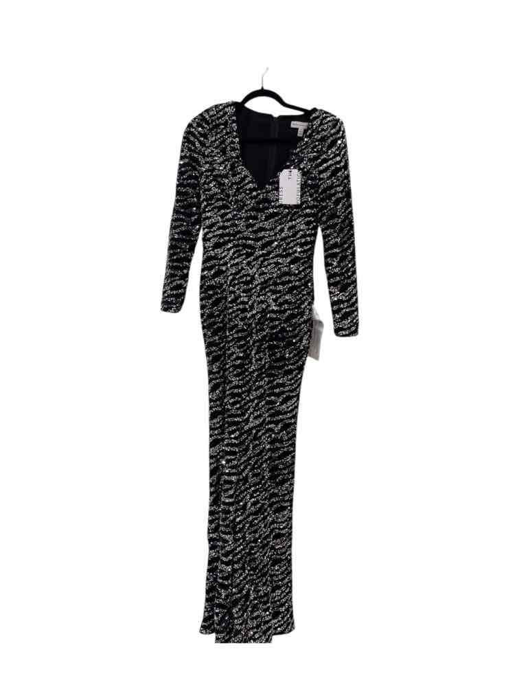 Dress the population Black and silver Size S Jumpsuit