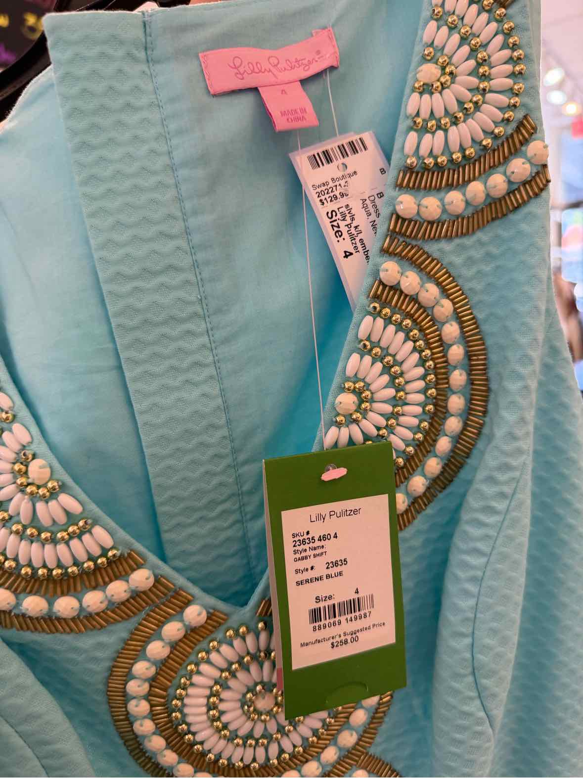 Lilly Pulitzer Aqua Size 4 Dress