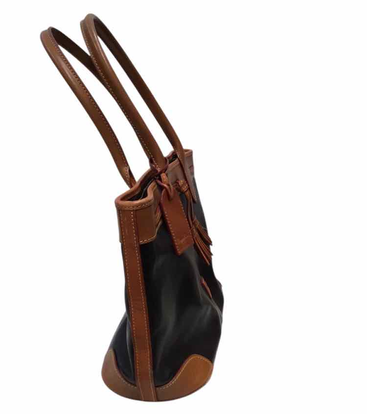 Dooney & Bourke Saffiiano leather bag black and brown Handbag