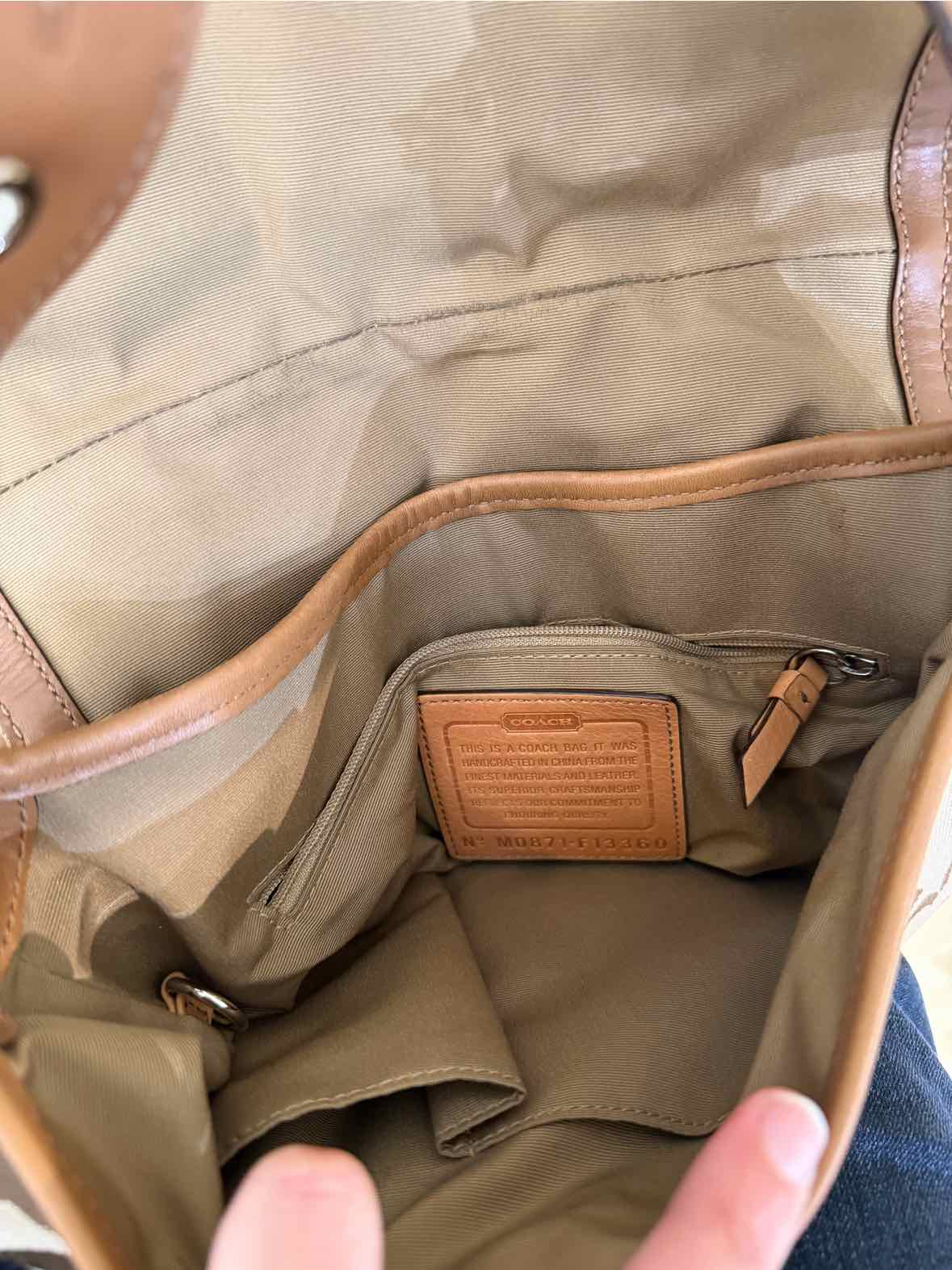 Coach Bleeker Tan Handbag