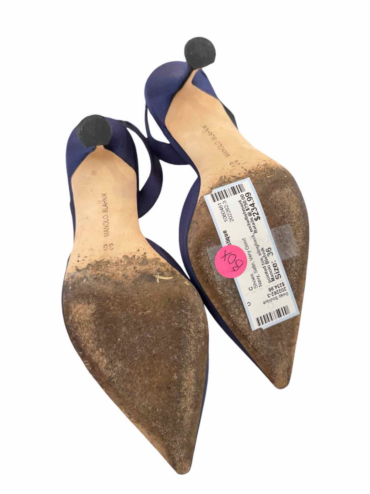 Manolo Blahnik Navy Size 36 Shoes