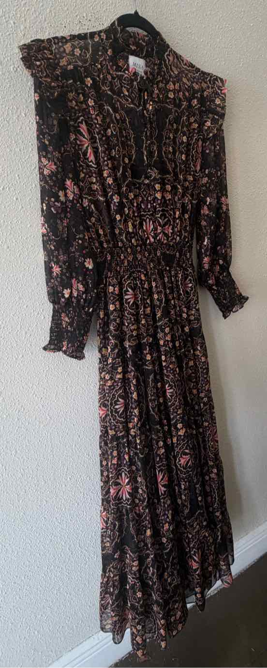 Misa Black Multi Size M Dress