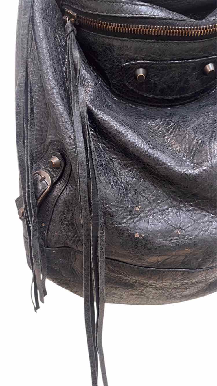Balenciaga Leather Day Black Handbag