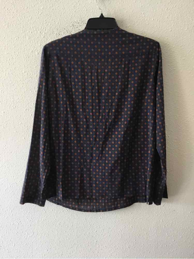 Brunello Cucinelli Navy and Orange Size No Label Shirt