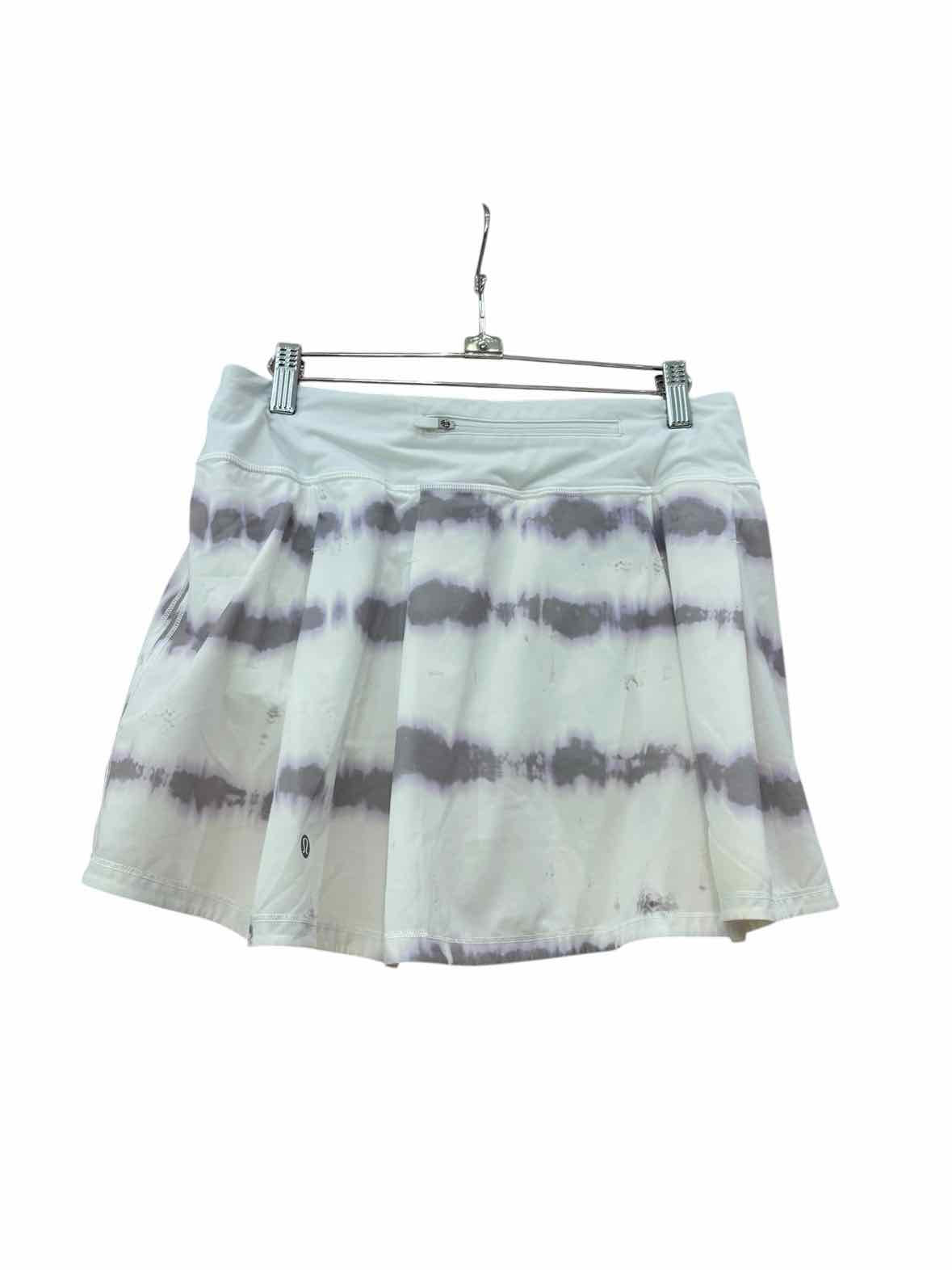 Lululemon White & Grey Size 8 Skirt