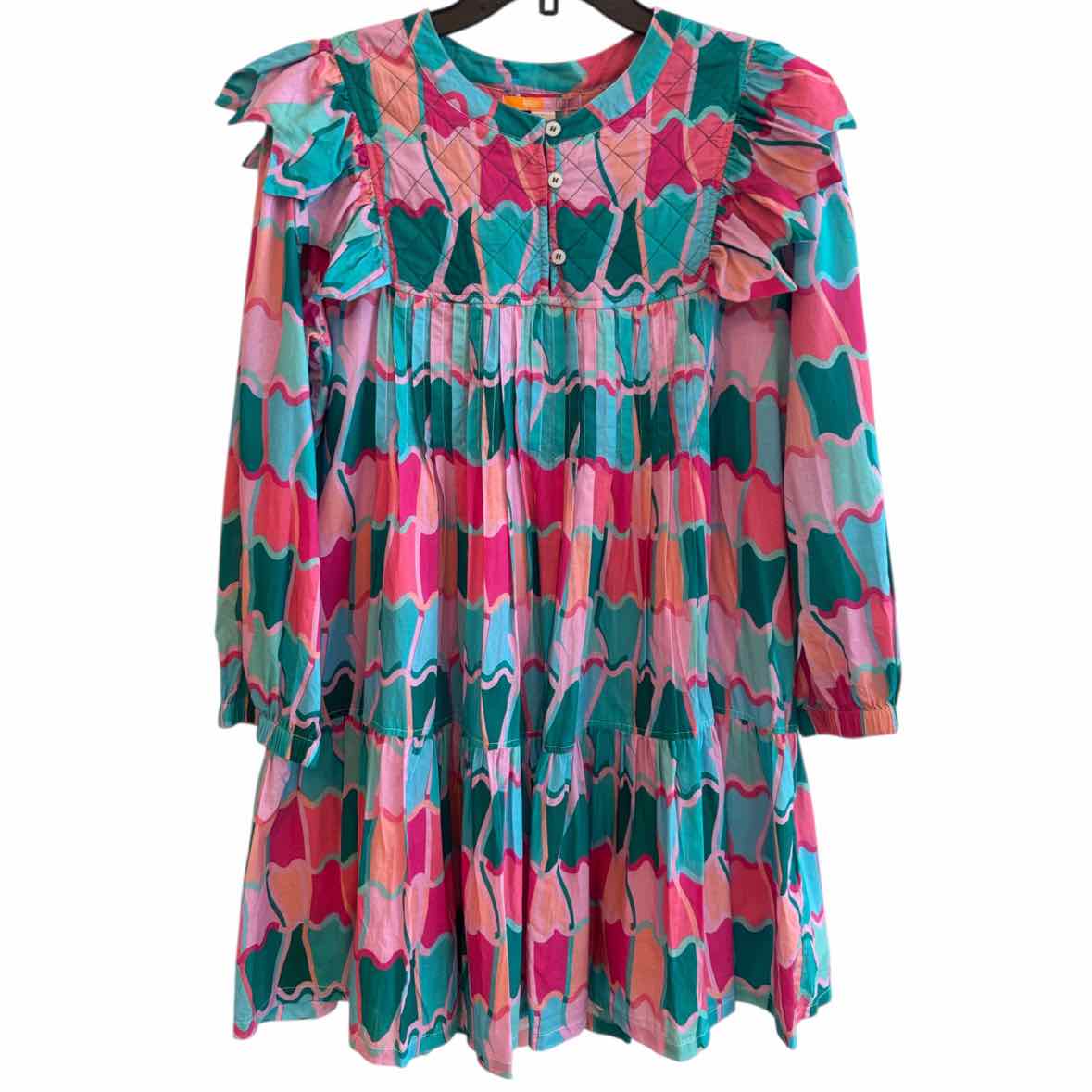 Briton Court Aqua Multi Size L Dress