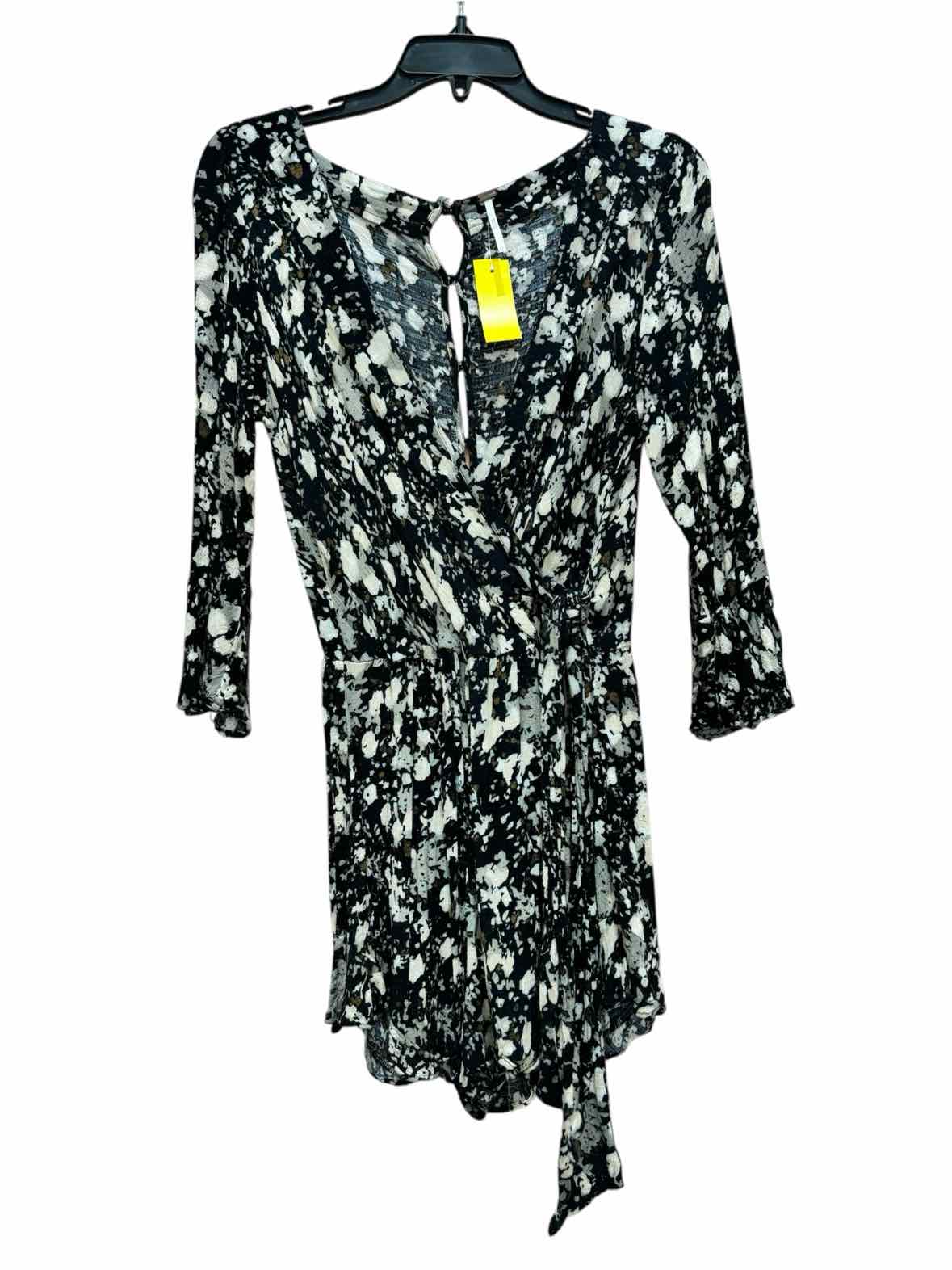 Free People Black Multi Size S Romper