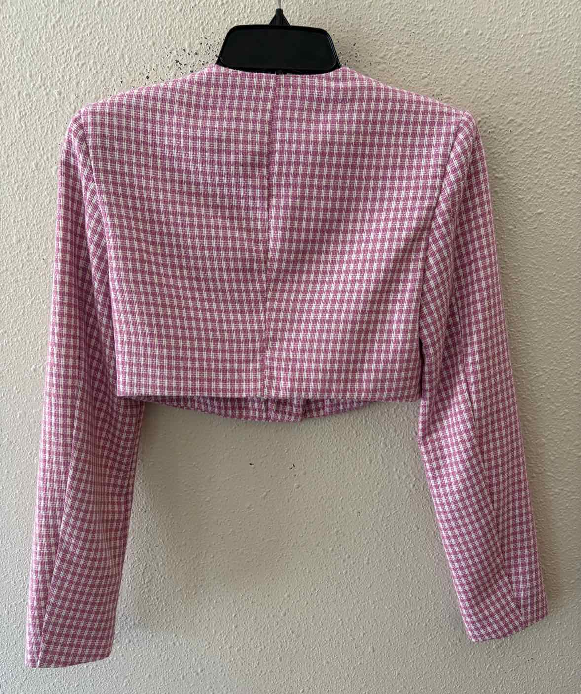 Hemline Pink and White Size S Blazer