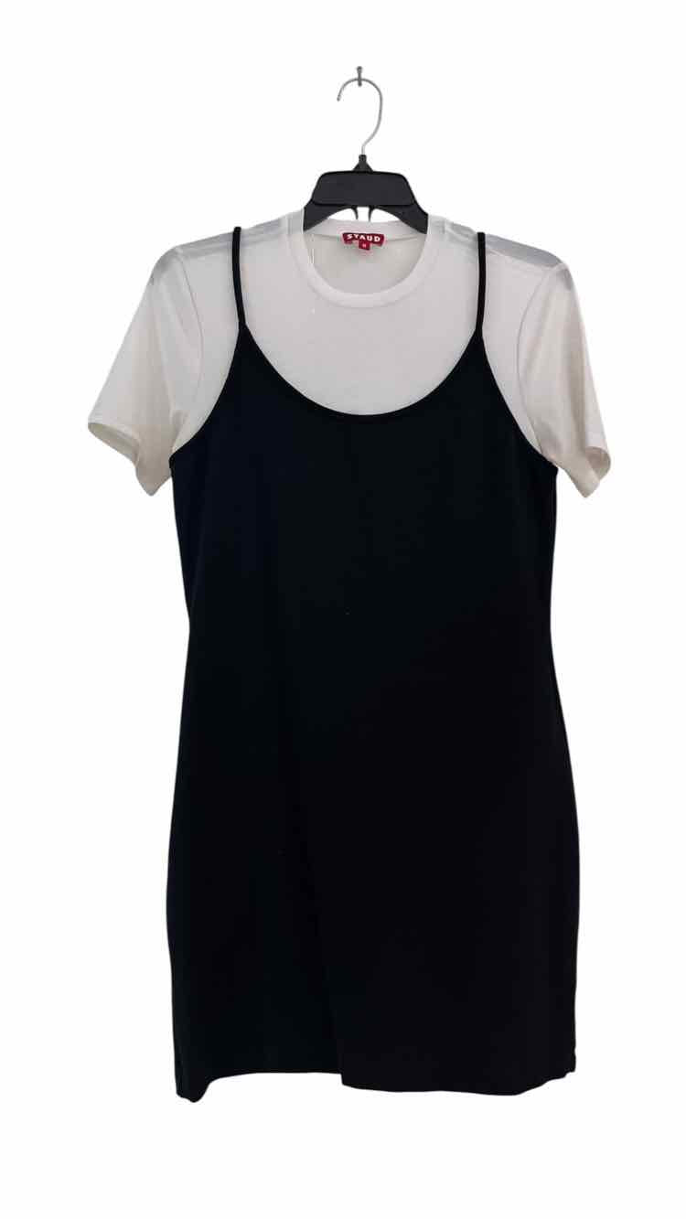 STAUD White/Black Size M Dress