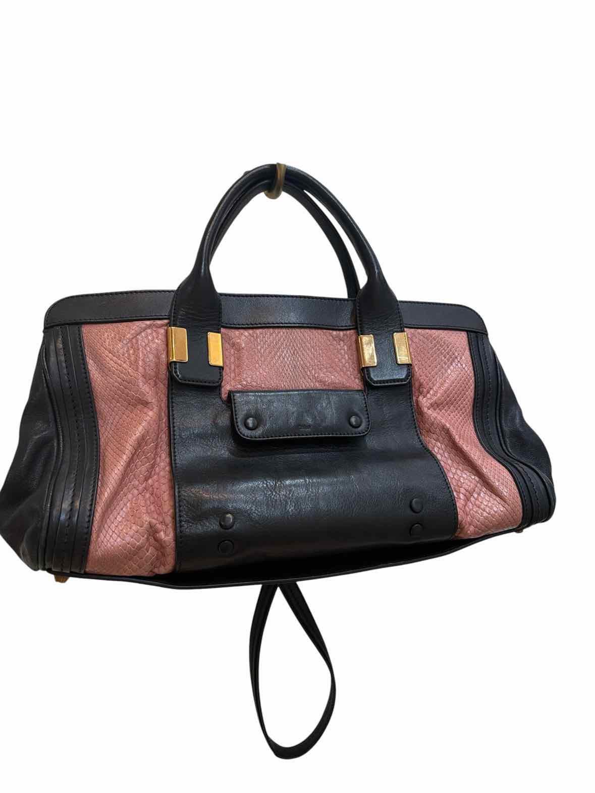 Chloe Alice Black and Rust Handbag