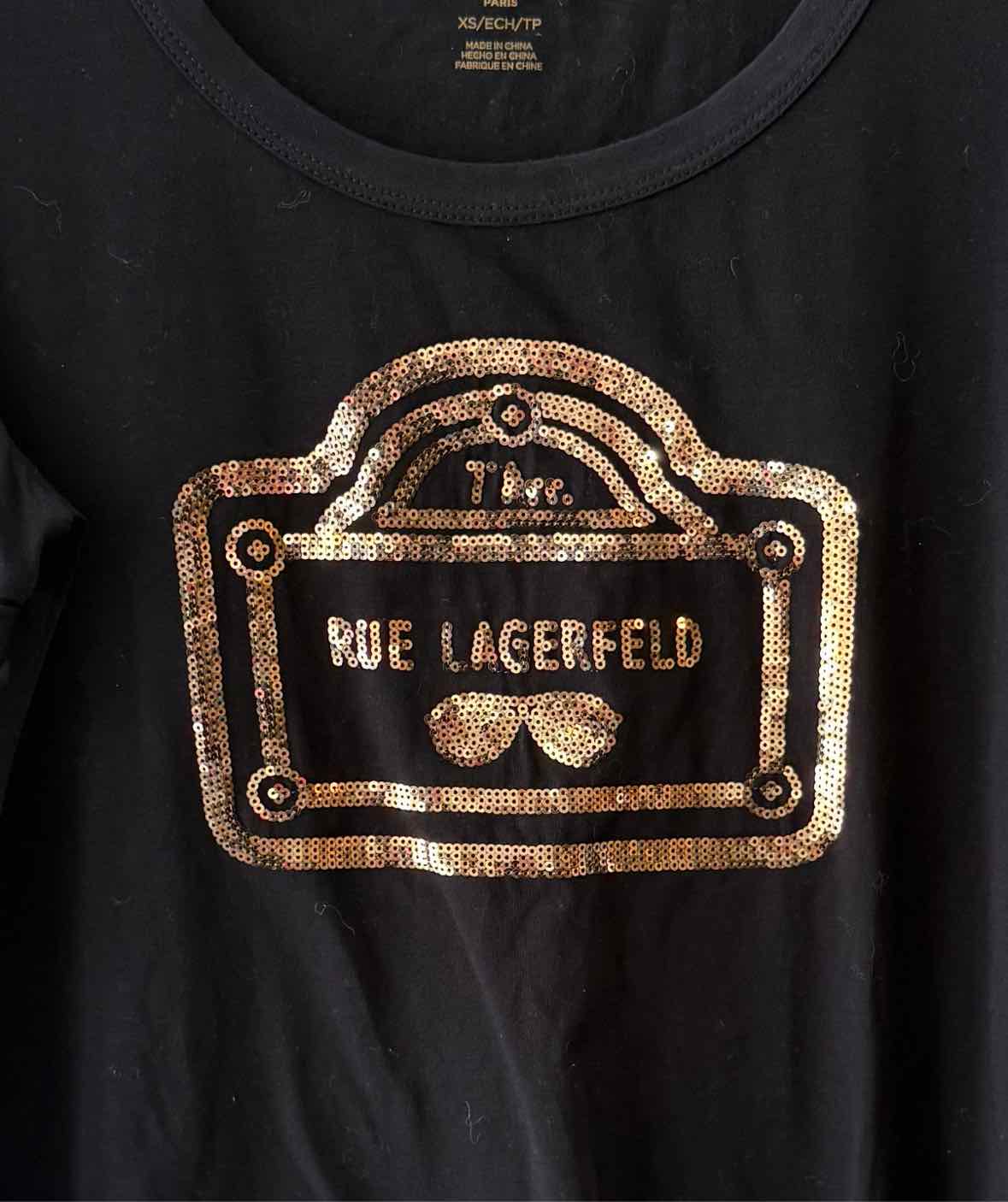 Karl Lagerfeld Black Size XS Shirt