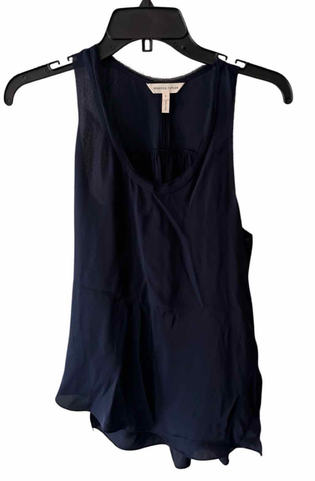 Rebecca Taylor Navy Size 2 Tank Top