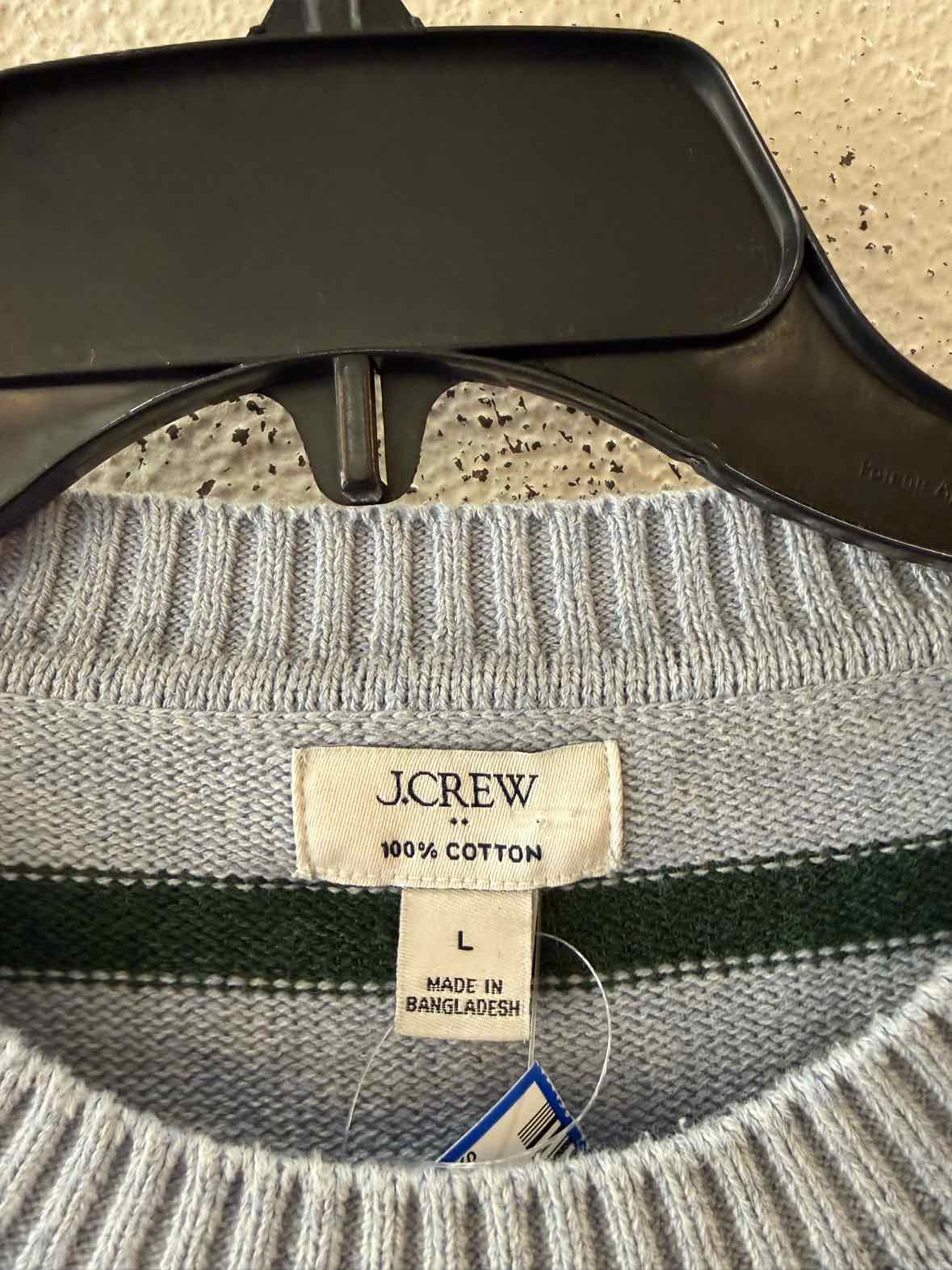 J Crew Factory Blue and Green Size L Sweater