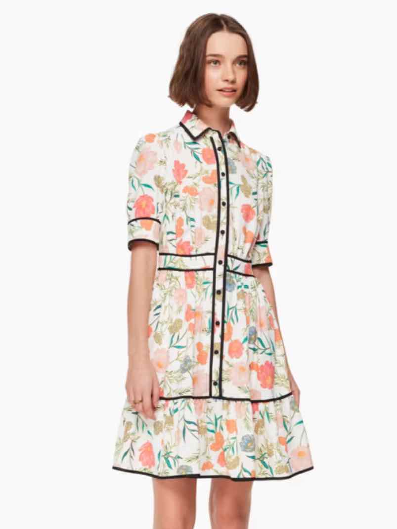 Kate Spade White and multi Size 2 Dress